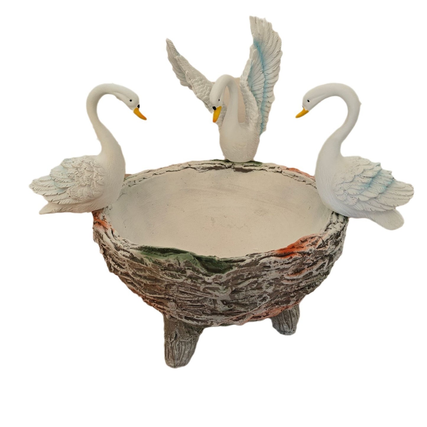 Creative Villa Outdoor Landscape Ornament Resin Green Radish Flower Pot Garden Courtyard Swan Pot Hydroponic Green Plant Container