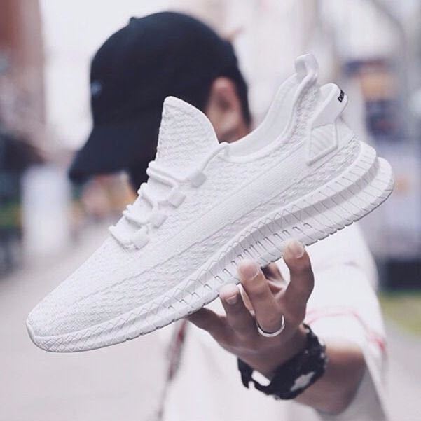 Men's Sneakers2024Spring New Trendy Casual Shoes Running Shoes Couple Shoes Mesh Flyknit Shoes Export