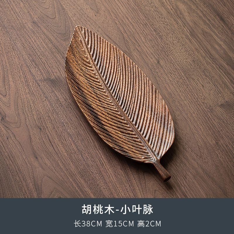 Walnut Tea Tray Minimalist Dry Tea Tray Cup Storage Tray Chinese Style Candy Dessert Fruit Tray Tea Room Tea House Wholesale