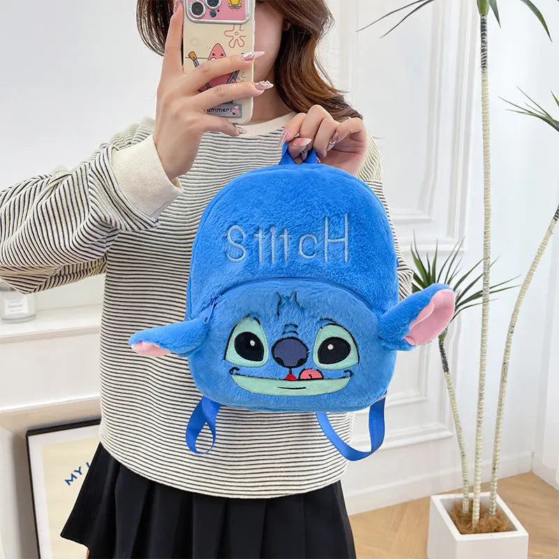 New Stitch Plush Toy Double-Back Cute Children's Large Capacity Backpack for Outings http://detail.1688.com/offer/957031023505.html