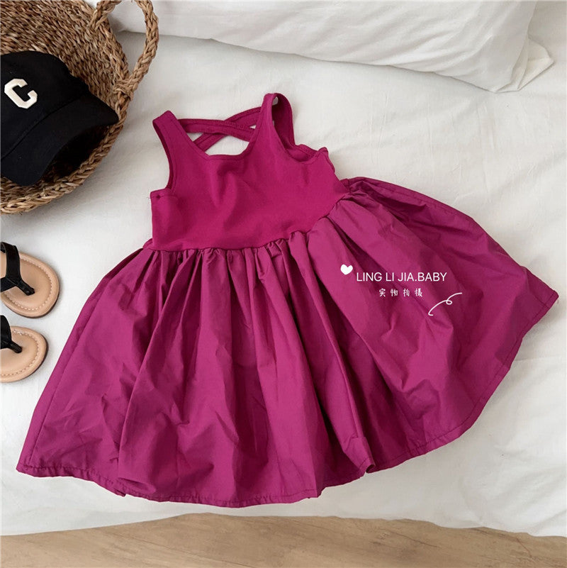 【Sweet Little Chef】Yuyue Longmen！Baby Girl New Chinese Style National Style Cheongsam Vest Fish Tail Skirt One-Year-Old Dress
