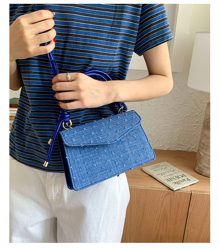 Simple Solid Color Trendy Fashionable Handbag2025Summer New Casual Elegant Single Shoulder Crossbody Small Square Bag for Women