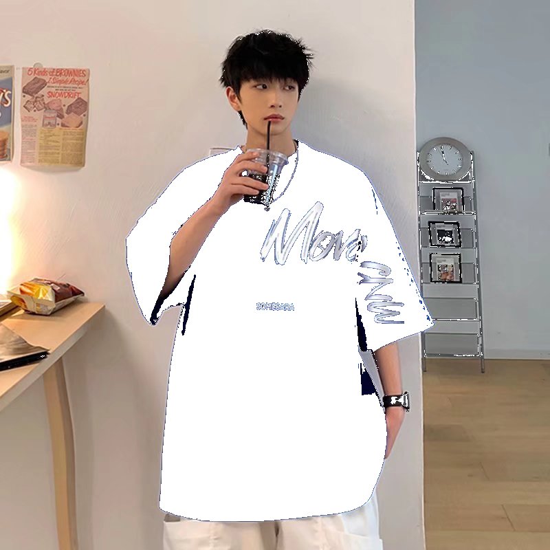 2022 new summer trendy brand short-sleeved T-shirt for men with Japanese style fresh T-shirt ins Hong Kong style loose top