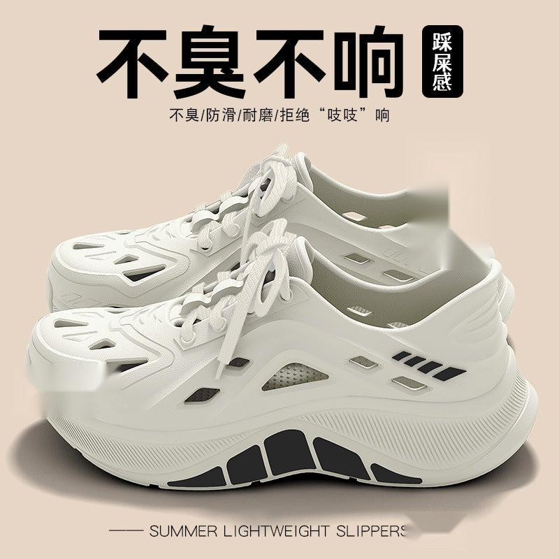 2025新款男涉水鞋防滑透气溯溪鞋凉拖夏厚底外穿防臭开车静音凉鞋