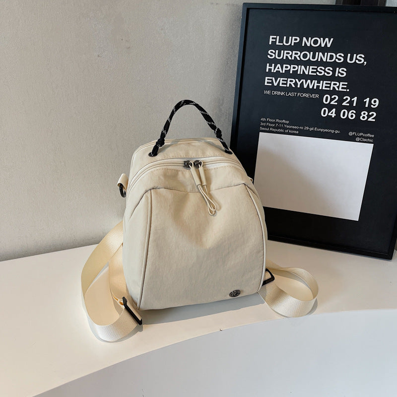 Cross-Border New Japanese Style Shell Small Backpack for Women, Commuting Versatile Crossbody Shoulder Bag, Fashionable Casual Mini Backpack