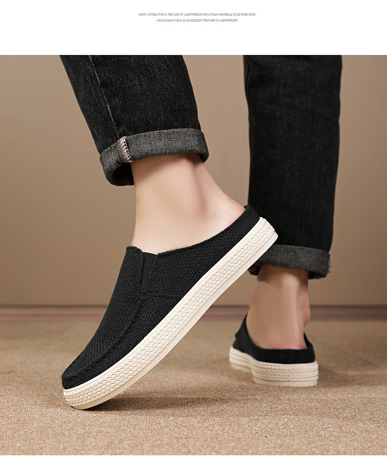 Men's Summer Breathable Casual Slip-On Shoes Comfortable Dad Shoes Outdoor Slippers Home Trendy Men's Shoes