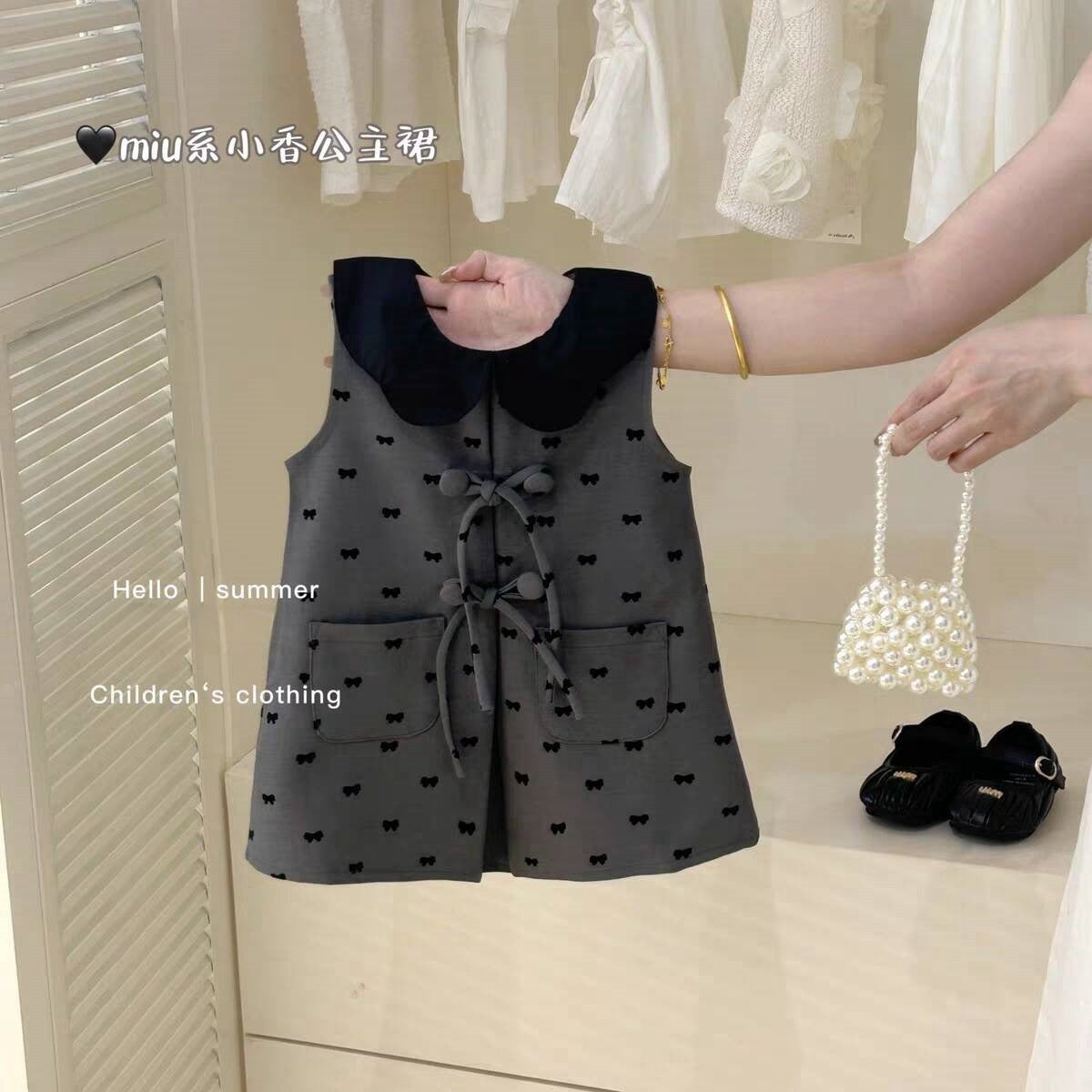 Little Salted Lemon baby Summer New Dress2025Girls' Embroidered Flower Bud Dress Stylish Baby Girl Tank Dress Trendy