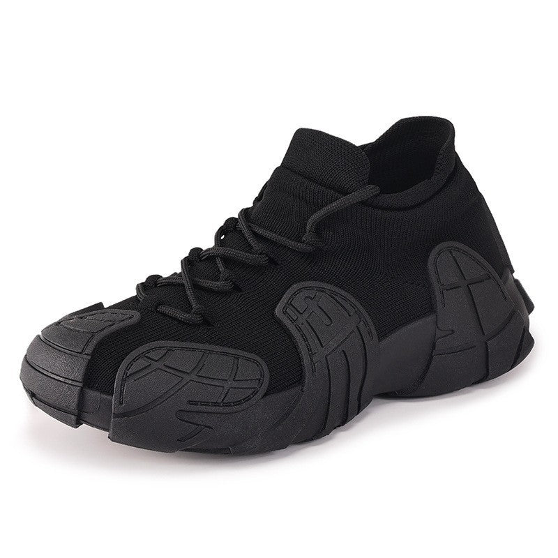 Women's Shoes Spring and Autumn Thick-Soled Dad Shoes Breathable Flyknit Sock Sneakers Women's Octopus Casual Shoes Height-Increasing Shoes