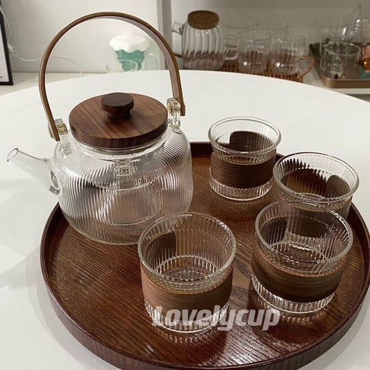 Glass Teapot with Steaming and Boiling Functions, Handle, Internet Celebrity Style, Heat-Resistant, High-Temperature, Fourth Generation Teapot