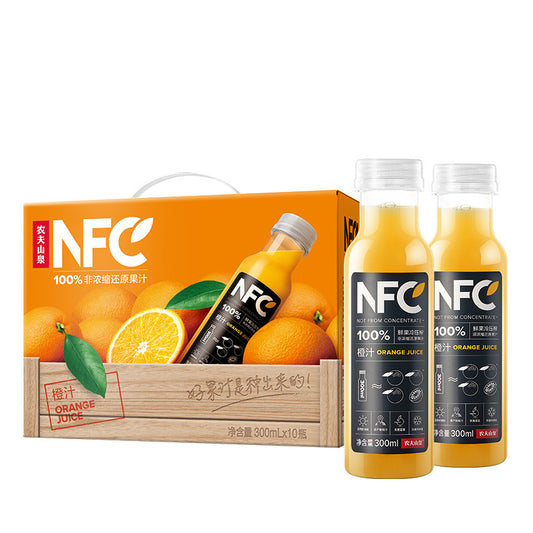 New Date Nongfu Spring NFC Freshly Squeezed Juice300ml Bottled Orange Juice Mango Juice NFC Whole Box of Fruit and Vegetable Juice