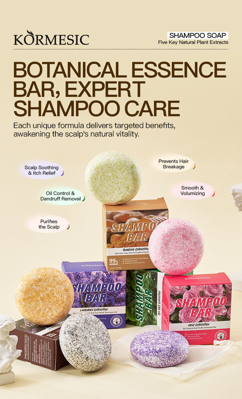 KORMESIC Flower Plant Refreshing Oil Control Shampoo Soap shampoo soap Cross-Border Foreign Trade Factory Wholesale