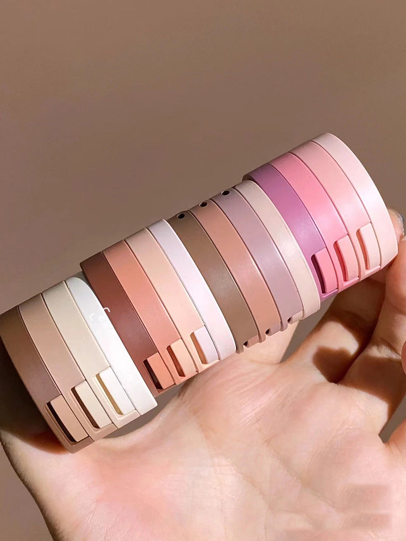 Capel Macaron Three-Layer Sandwich Eyeshadow Pearlescent Matte Flash Contour Earth Color with Mirror Nose Side Shadow