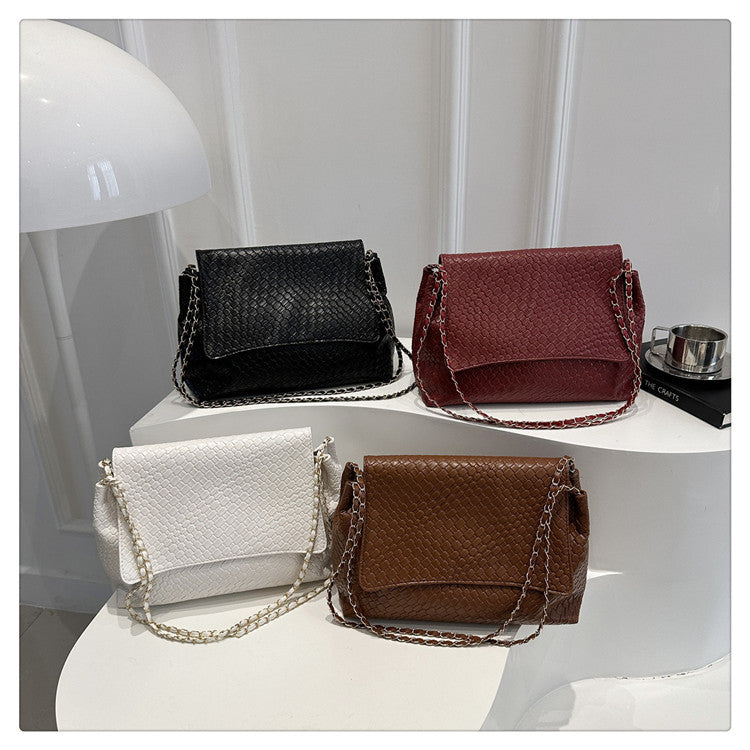 Korean Style ins Chain Bag Versatile Simple Large Capacity Shoulder Bag New Large Underarm Bag Commuter Bag