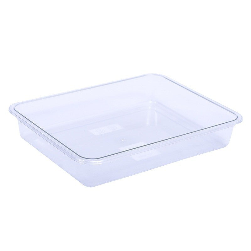 Acrylic Transparent Square Plate Cold Dish Display Plate Commercial Deli Stall Tray Rectangular Food Plastic Square Plate