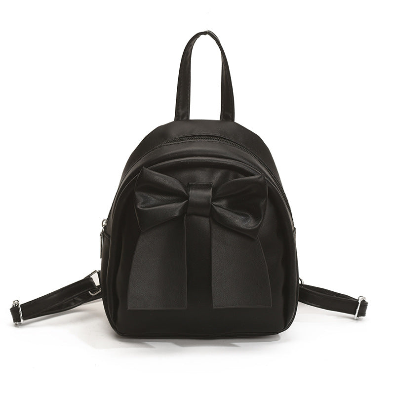 2025Summer New Niche Bow Backpack for Women, Stylish and Simple Handheld, Single Shoulder, Crossbody, and Double Shoulder Backpack