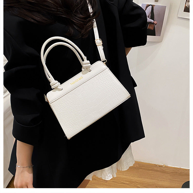 Large Capacity Patchwork Spring2025Casual New Korean Style Trendy Fashion European and American ins Single-shoulder Handheld Small Square Bag