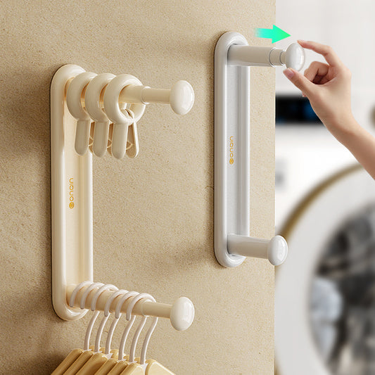 Hanger Storage Artifact No-Drill Household Wall-Mounted Retractable Storage Rack Wall Hanger Storage Shelf
