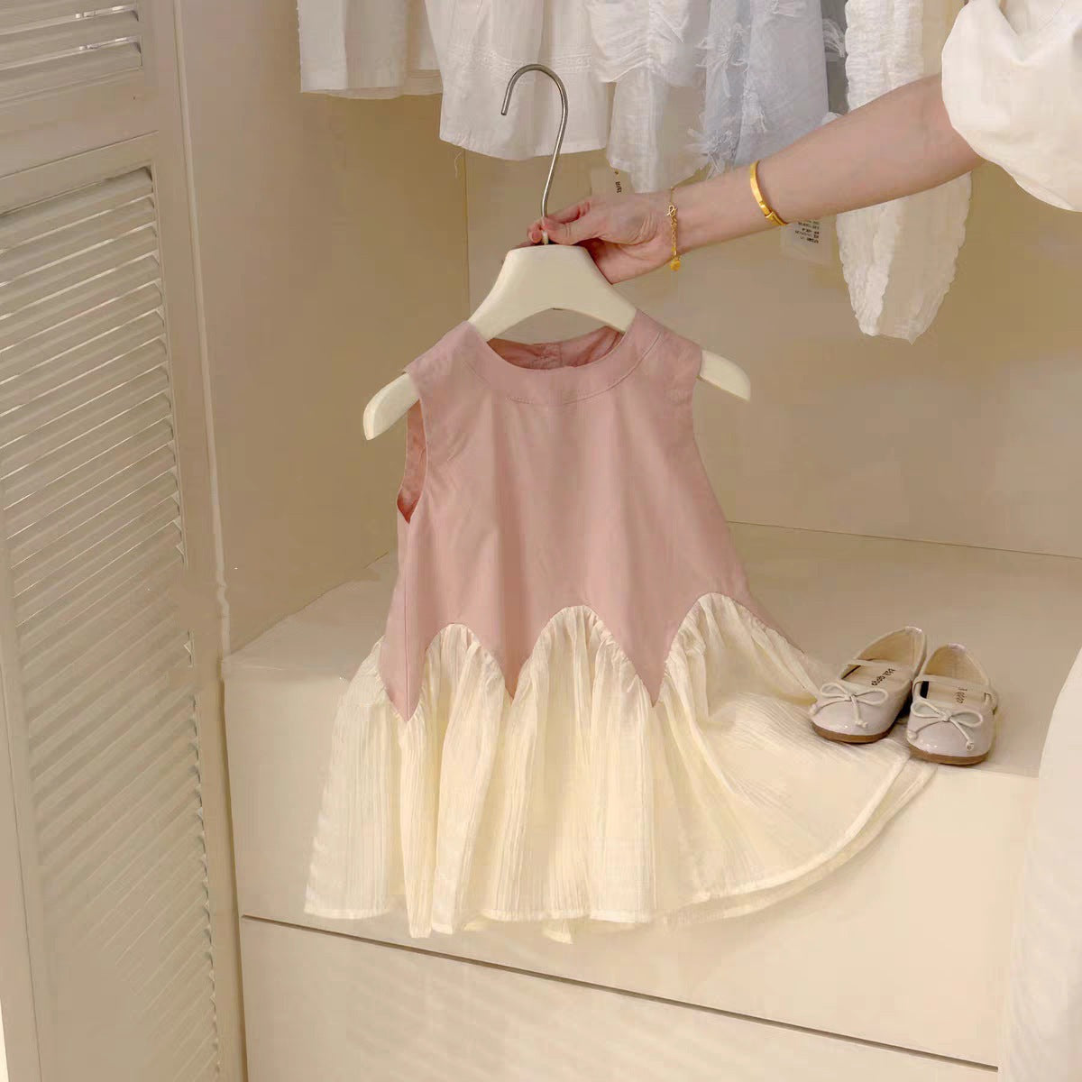 Little Salted Lemon baby Summer New Dress2025Girls' Embroidered Flower Bud Dress Stylish Baby Girl Tank Dress Trendy