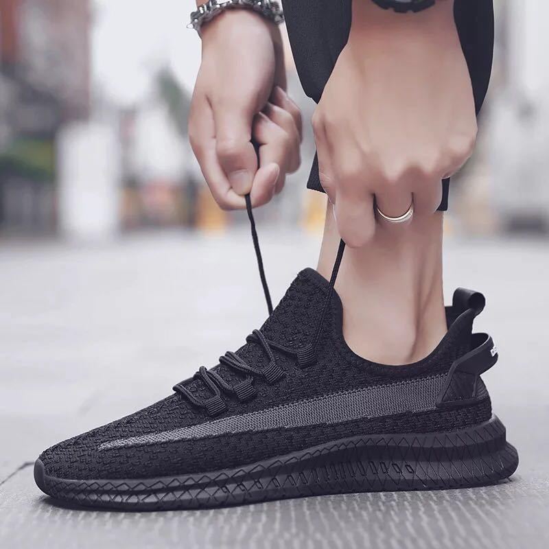 Men's Sneakers2024Spring New Trendy Casual Shoes Running Shoes Couple Shoes Mesh Flyknit Shoes Export