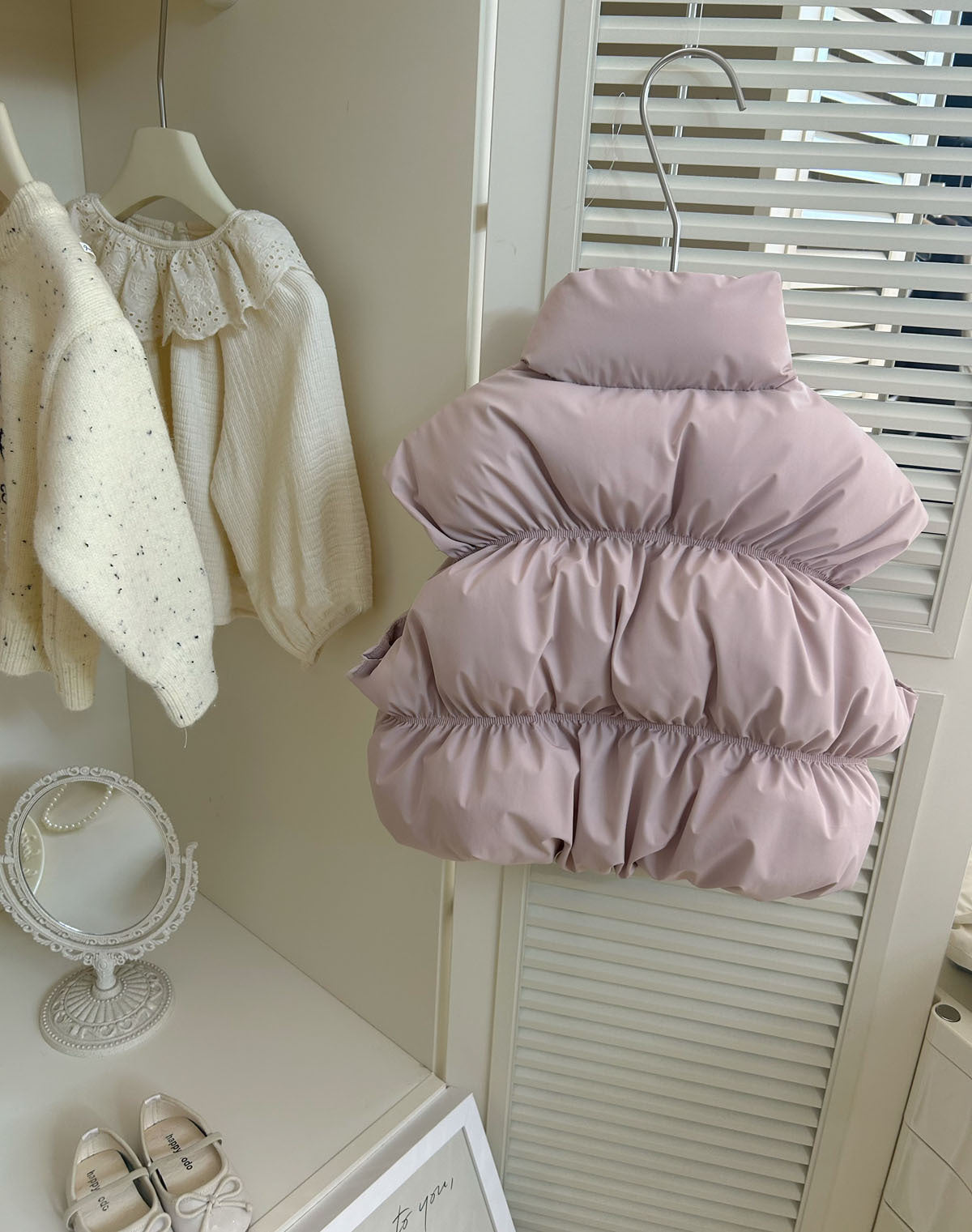 Sweet Little Girl's Vest Autumn Winter New Fashionable Children's Padded Vest Winter Baby Warm Sleeveless Jacket