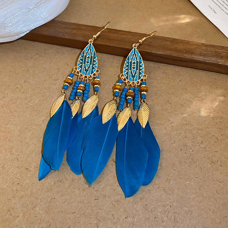 Bohemian Style Earrings for Women2025New Hot-Selling High-End Ethnic Style Unique Exaggerated Earrings Elegant Ear Jewelry