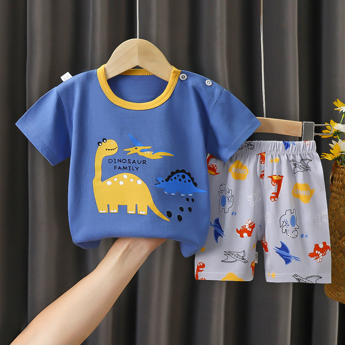 Children's Summer Short Sleeve Set a Cotton-like Boys' and Girls' Clothing t T-shirt Baby Summer Clothing2025Children's Clothing