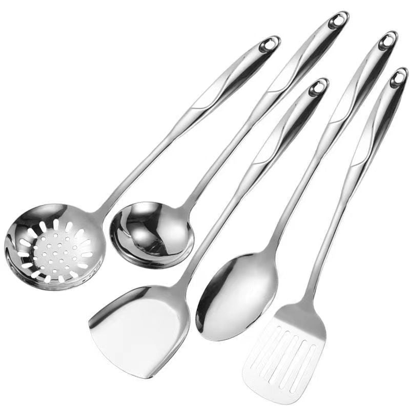 S High-quality stainless steel kitchenware cooking spatula and spoon set Spatula, Sauce Ladle, Soup Spoon, Pasta Spoon Manufacturer Wholesale