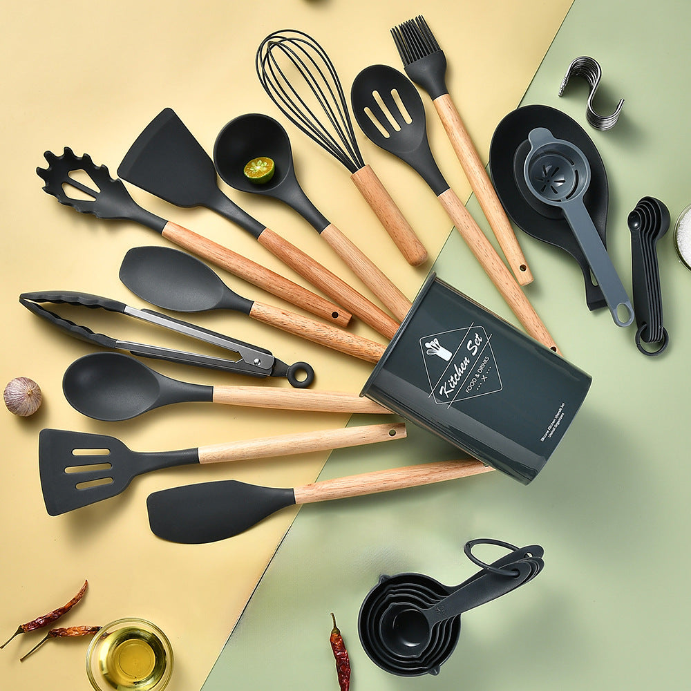 Cross-border Hot-selling Silicone Kitchenware34Set of Non-Stick Spatula, Measuring Cup, and Measuring Spoon kitchen utensil