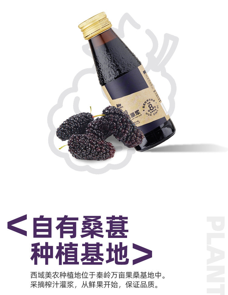 Western Region Meinong Mulberry Puree100ml*8bottle NFC Mulberry Juice100%Pure Freshly Squeezed Juice Beverage