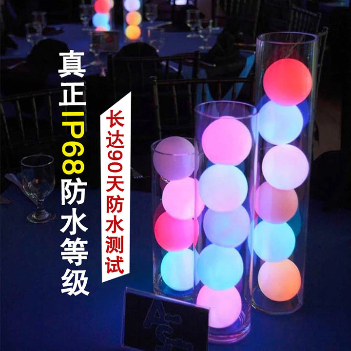 游泳池漂浮球灯防水玩具3D月球led发光圆球灯遥控可调光3D月球灯