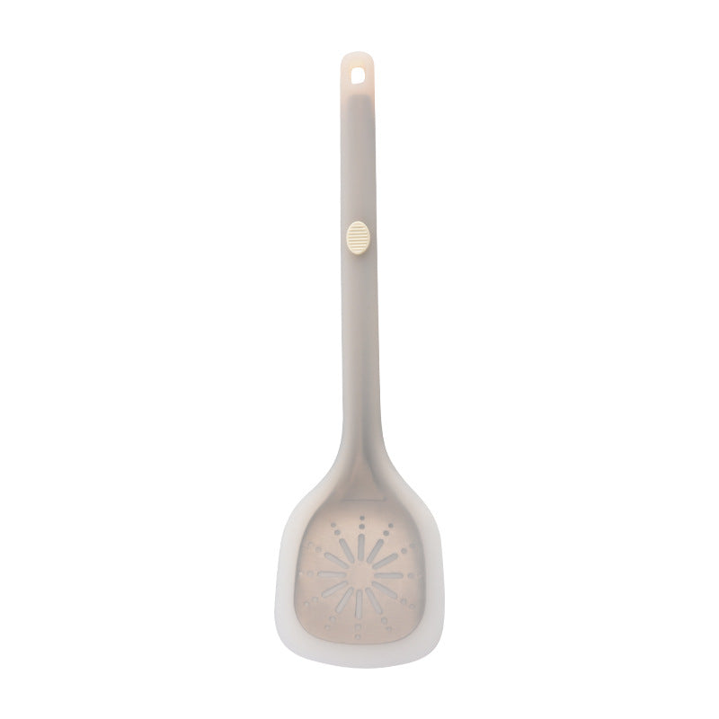 New Style Steel-Clad Silicone Spatula Semi-Transparent Silicone Chinese Spatula Household Kitchen Food-Grade Non-Stick Cooking Spatula