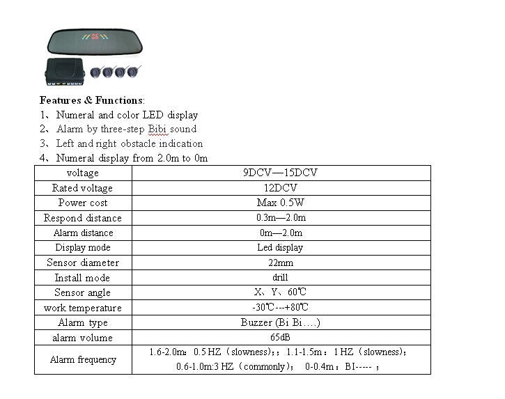 LED vehicle rearview Camera