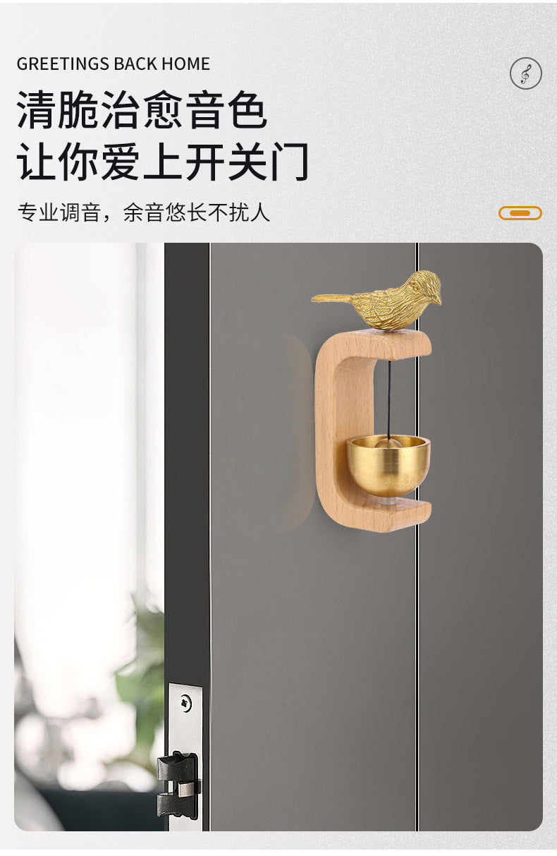 Brass Dopamine Wind Chime Creative Bedroom Hanging Decoration Entry Door Bell Meditation Summer Breeze Hanging Ornament Door Decoration Bell
