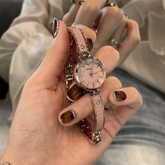 Dishidu Dishidu Women's Watch Bracelet Watch Exquisite Compact Women's Light Luxury Niche Quartz Women's Watch High Aesthetic