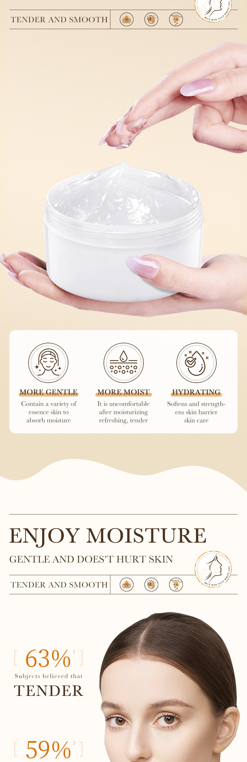 Full English Rice Skincare Set BIOAOUA Rice Puree Series Six-Piece Set Box Cross-Border Wholesale