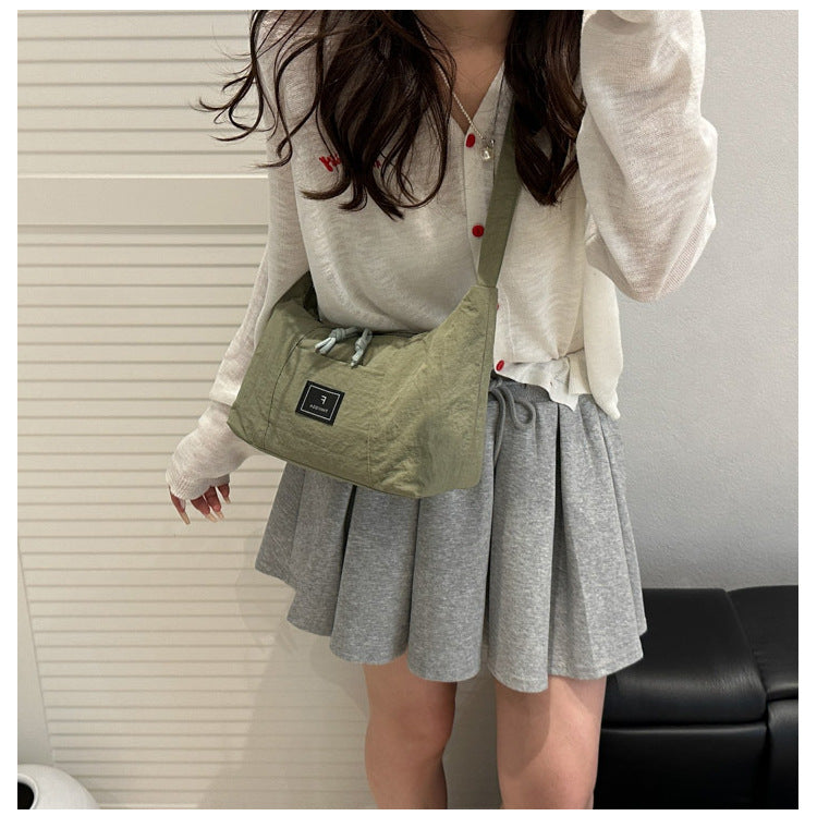 2025New Spring Large Capacity Single Shoulder Crossbody Retro Simple Ruiying Commuter Women's Bag Fashion Casual Tote Bag