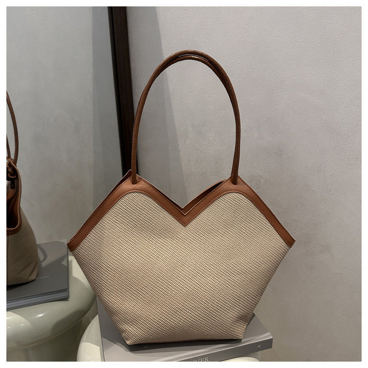 Summer Patchwork Large Capacity Women2025New Fashionable Loose Style Trendy New Casual Tote Shoulder Underarm Bag