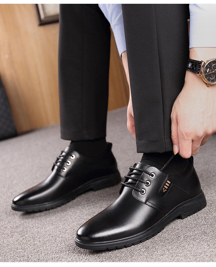 Men's Leather Shoes Business Casual Single Shoes Black Formal Work Shoes Wholesale Men's Casual Shoes Export Work Shoes