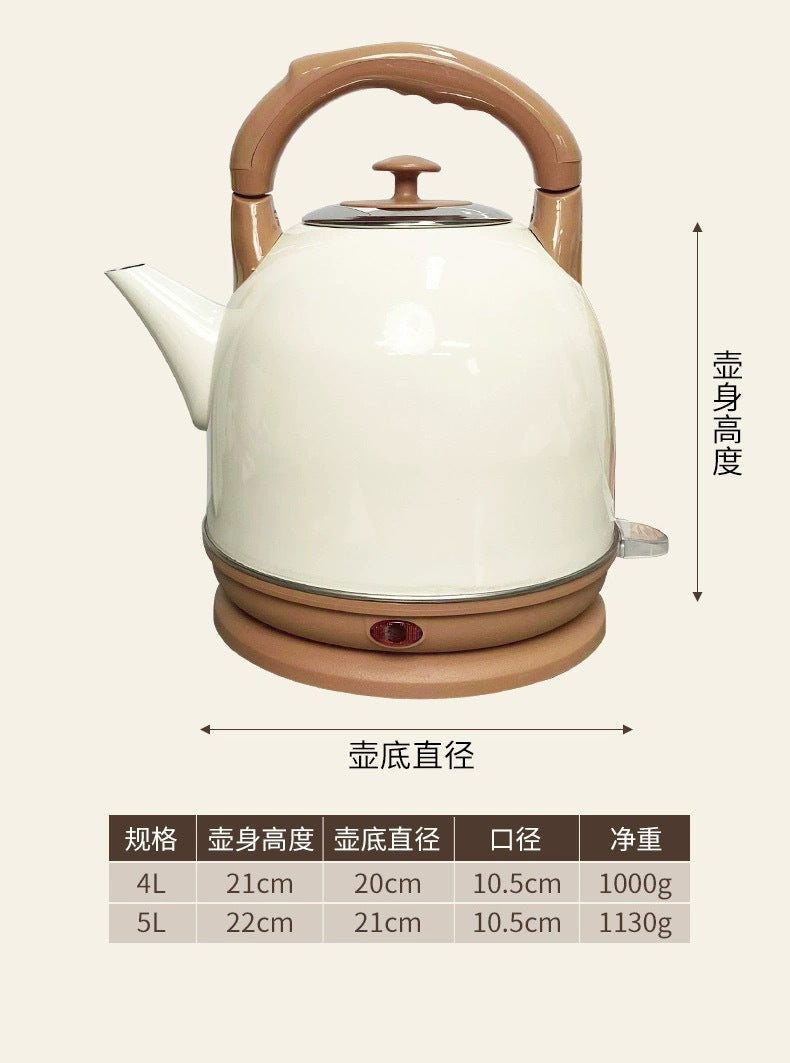 Internet Celebrity Food-Grade Electric Kettle for Home Kitchen Living Room Stainless Steel Water Boiler Multi-Color Large Capacity Water Kettle