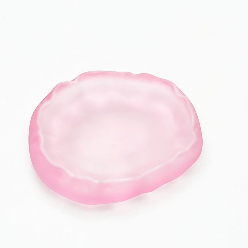 2024National Trend Pink Women's Frosted Glass Tea Set with Gaiwan, Gongdao Cup, Tea Cup, and Tasting Cup Complete Set