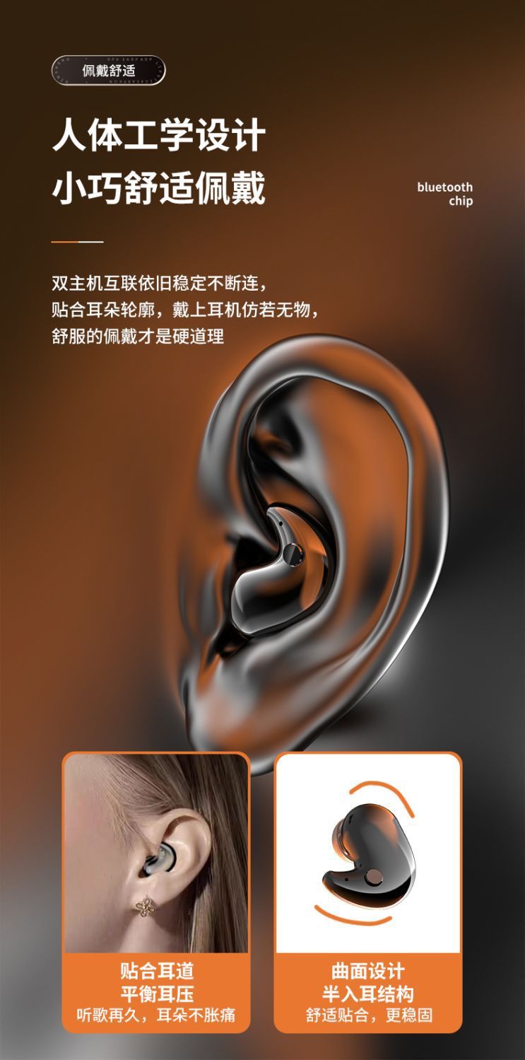 2025New Y29True Wireless Bluetooth Headset Sleep No Pressure On Ear Type Sound Isolation Noise Reduction Super Long Battery Life