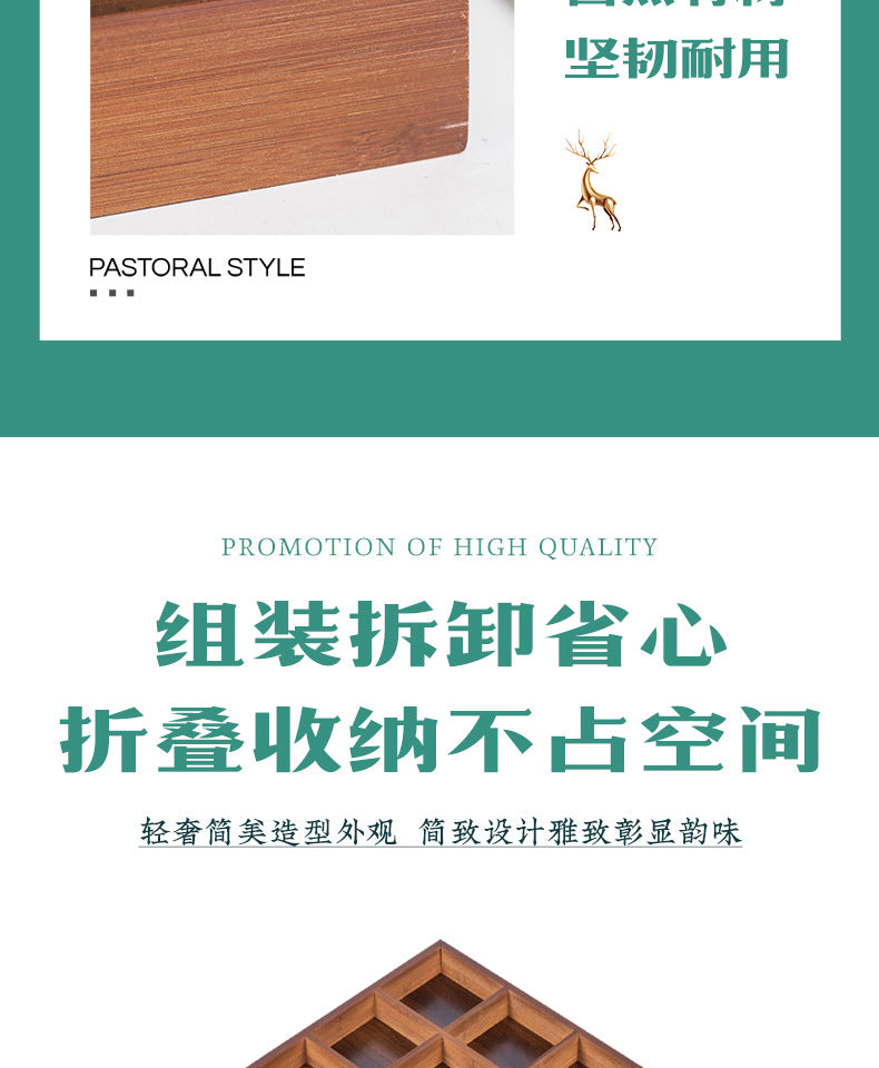 New Style Tea Brewing Tray with Four, Six, and Nine Grids for Fruit and Snacks, Bamboo Wooden Tray for Dried Fruits
