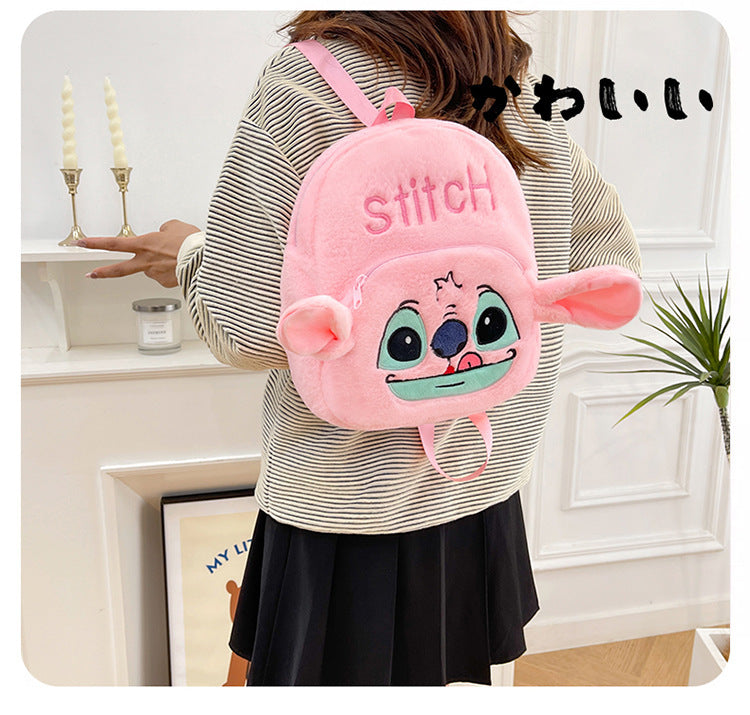 New Stitch Plush Toy Double-Back Cute Children's Large Capacity Backpack for Outings http://detail.1688.com/offer/957031023505.html