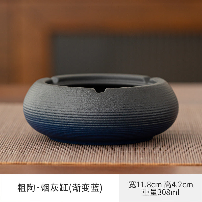 Large Ashtray Creative Personality Ceramic Ashtray Home Retro Chinese Style Living Room Light Luxury Office Trendy Ashtray
