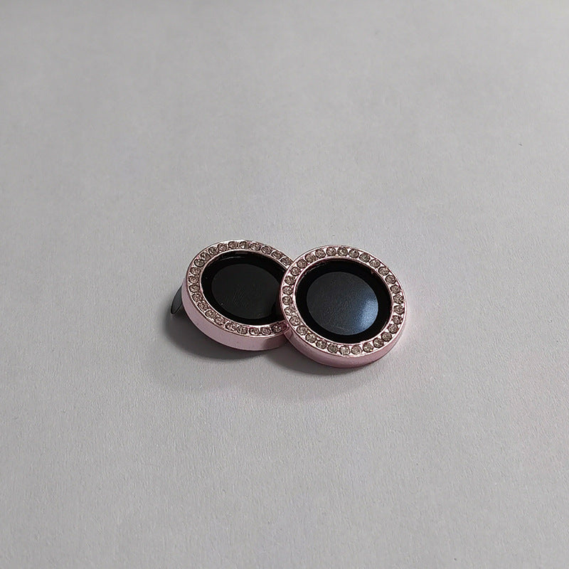 Suitable for Mobile Phone Flash Diamond Film Apple17Promax Diamond-encrusted Eagle Eye Lens Film Camera Rhinestone Metal Protective Ring
