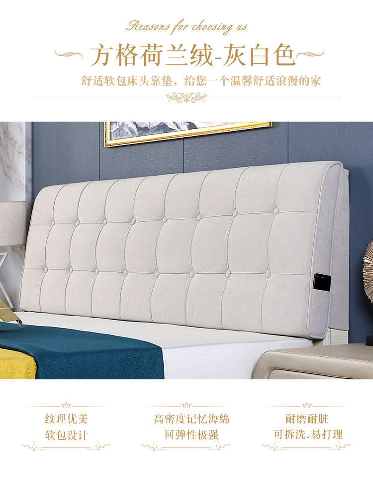Headboard Cushion Full Cover Cushion Soft Cover Light Luxury Pillow Modern Tatami Simple Self-Adhesive Anti-Collision Head Fixation