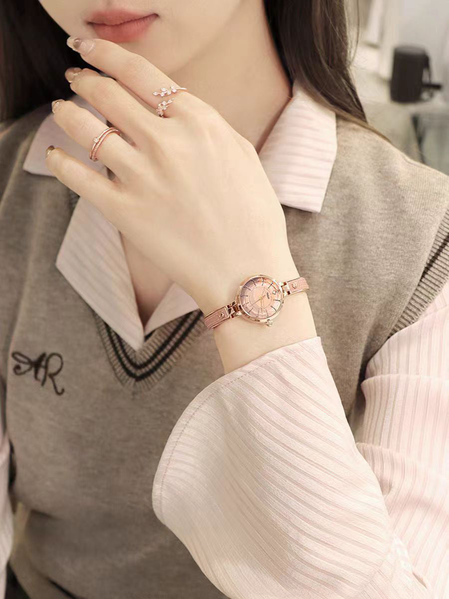Dishidu Dishidu Women's Watch Bracelet Watch Exquisite Compact Women's Light Luxury Niche Quartz Women's Watch High Aesthetic