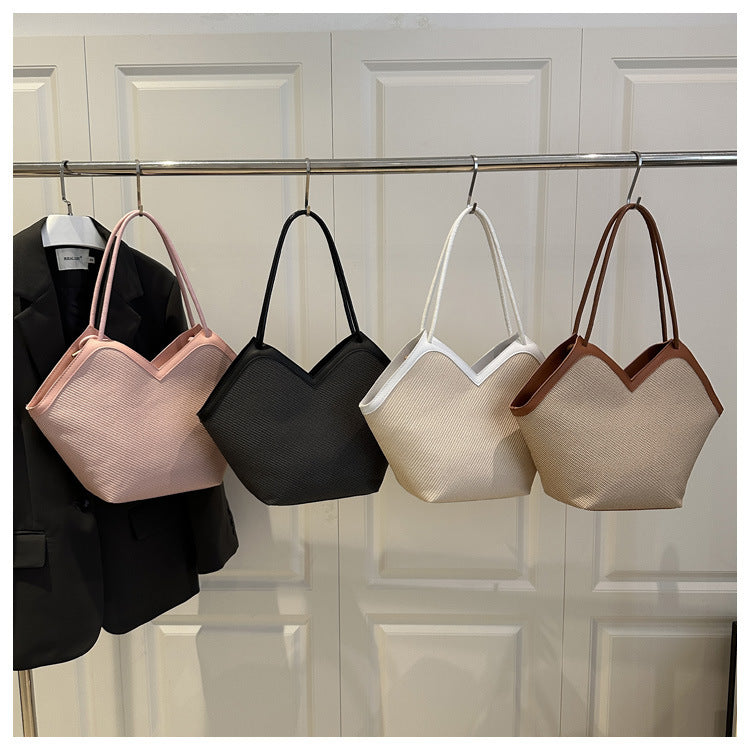 Summer Patchwork Large Capacity Women2025New Fashionable Loose Style Trendy New Casual Tote Shoulder Underarm Bag