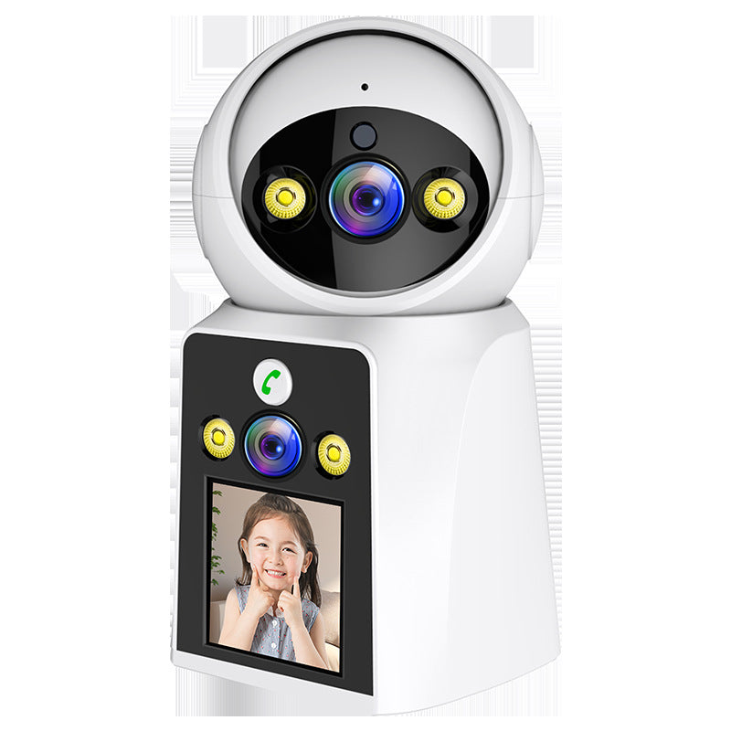 Home Camera Surveillance with Video and Voice Intercom, Indoor HD Monitor, Remote Access via Mobile Phone, Suitable for Living Room and Bedroom