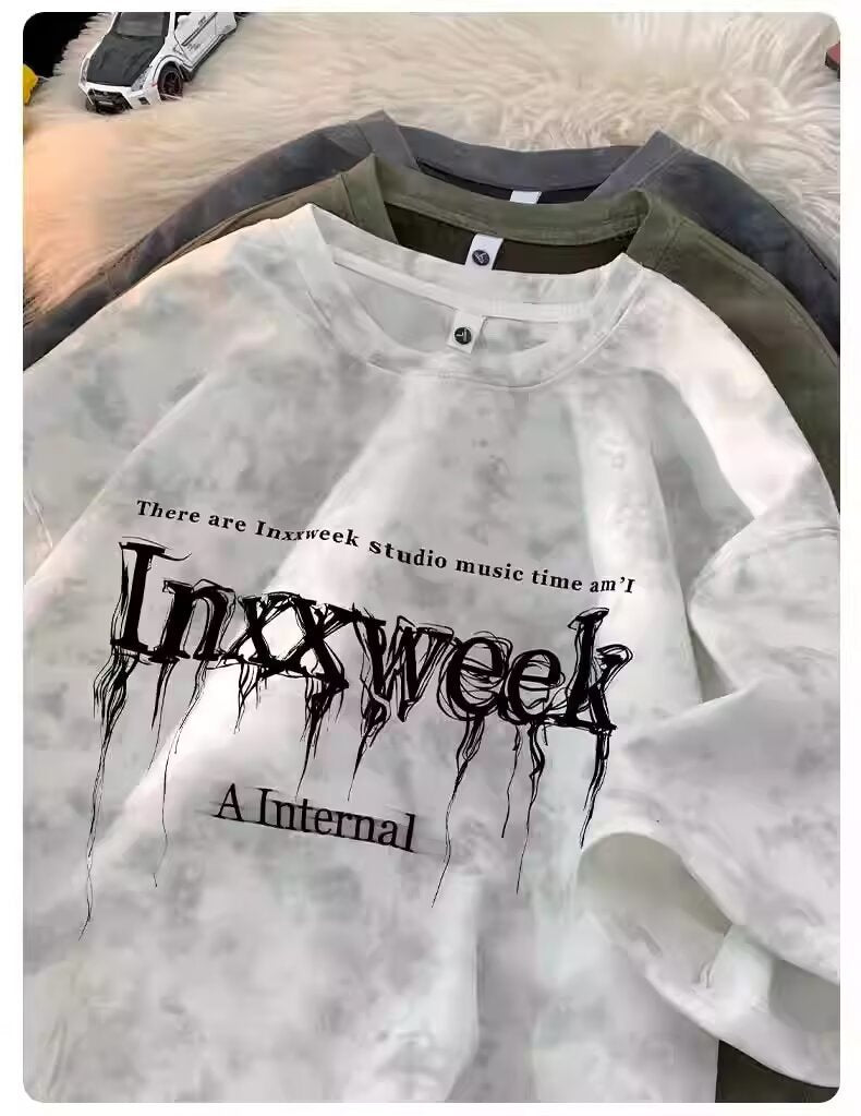 American Style Tie-Dye Men's Plus Size T-Shirt